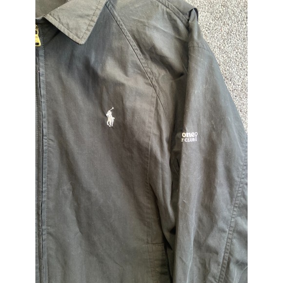 Vintage Polo Golf Mens Bomber Jacket Size Large Black Full Zip - Picture 7 of 8